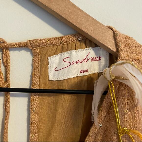 NWT Sundress Bronze Sequin Sexy Maxi Dress XS/S - Picture 9 of 14